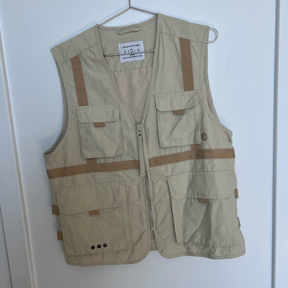 Urban Outfitters Beige and Brown Vest